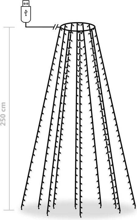 Actual product image vidaXL Baumlicht (2.50 m)