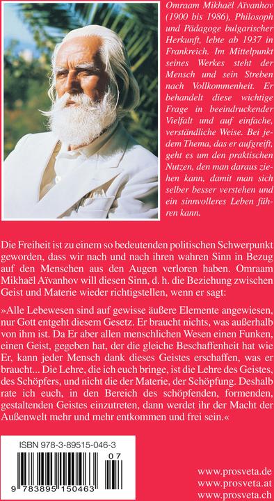 Produktbild Die Freiheit, Sieg des Geistes (Deutsch, Omraam Mikhael Aivanhov, 2005)