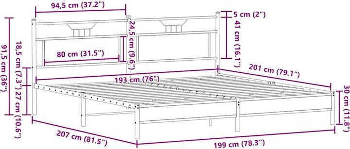 Image du produit vidaXL Bettgestell (193 x 203 cm)