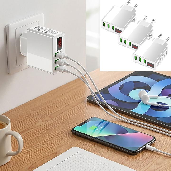 Produktbild Casativo 3er-Set Intelligentes 3-Port USB-Netzteil mit LED-Anzeige, weiss (3 Ports)