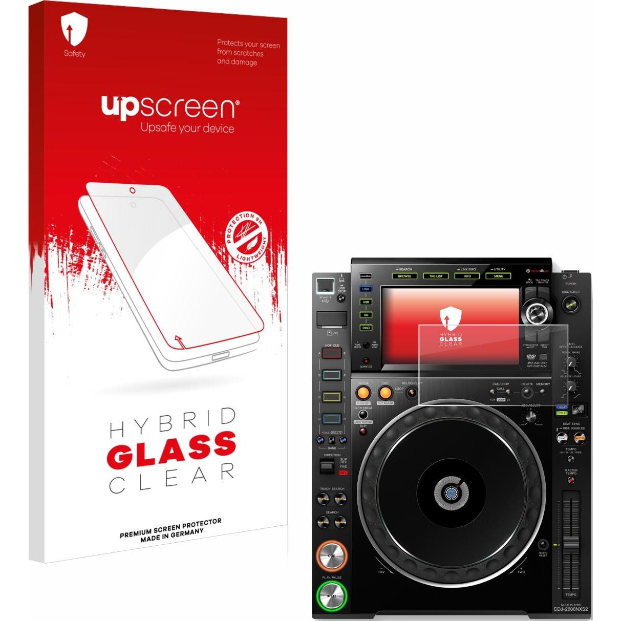 upscreen Schutzglas Schutzfolie Displayschutz Display Schutz Glas Folie klar, MP3 + Media-Player Zubehör