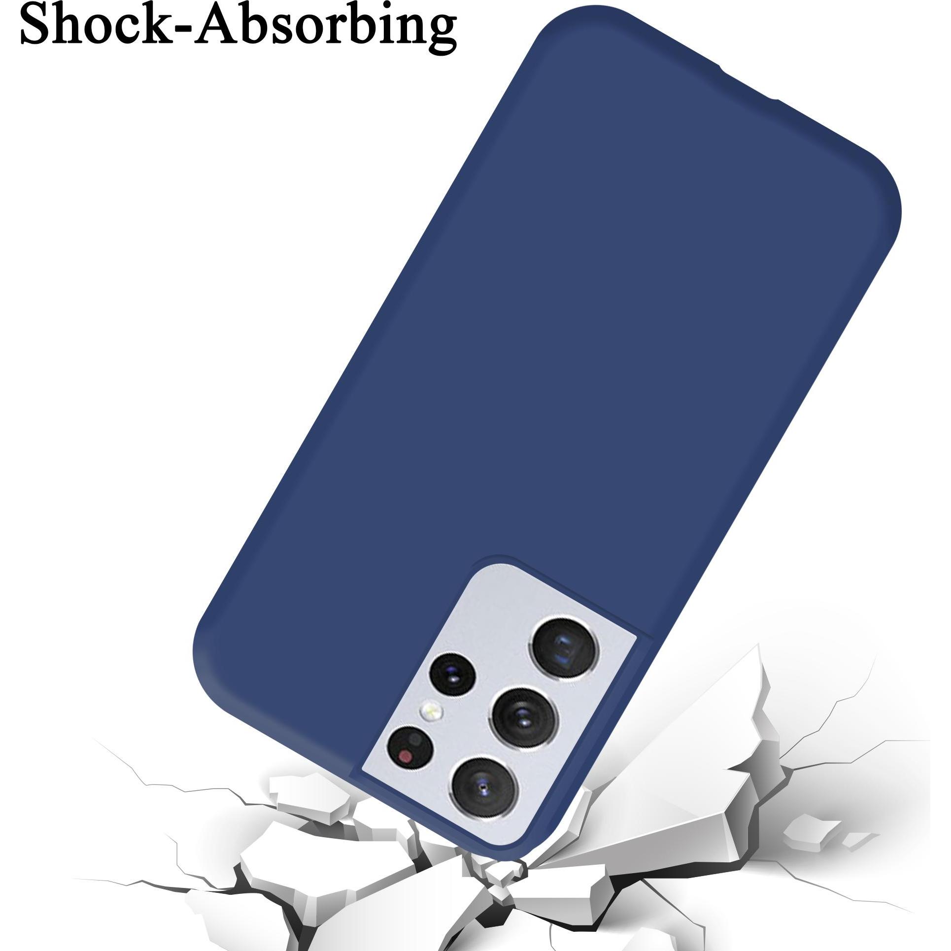 Thumbnail - Cadorabo TPU Liquid Silicone Case Cover (Samsung Galaxy S21 Ultra), Smartphone Hülle, Blau