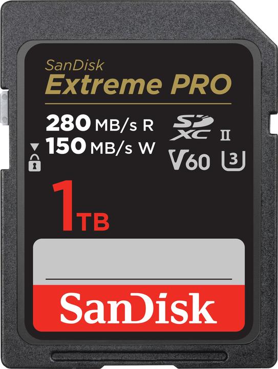 Immagine prodotto SANDISK Extreme PRO UHS-II V60 (1000 GB, SDXC, U3, UHS-II)