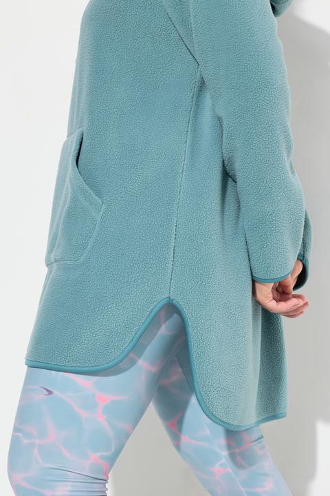 Actual product image Ulla Popken Teddy Fleece Hooded Zip Neck Sweatshirt (42, 44)