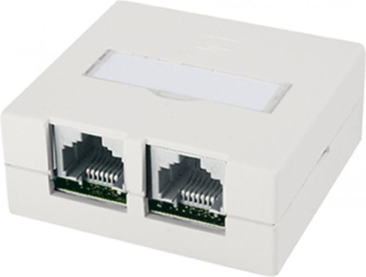 Actual product image Telegärtner Junction box VAD Cat.6 Ea, 2 x RJ45, shielded