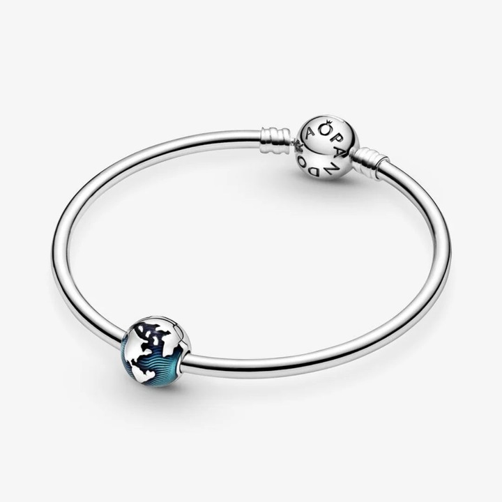 Produktbild Pandora Globe Clip Charm (Silber 925, Emaille)