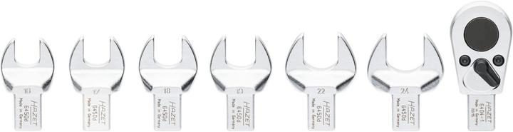 HAZET Einsteck-Werkzeug Satz 6450D/7 ∙ Einsteck-Vierkant 14 x 18 mm ∙ Aussen Sechskant Profil, Vierk… (19 mm, 16 mm, 24 mm, 22 mm, 18 mm, 17 mm)