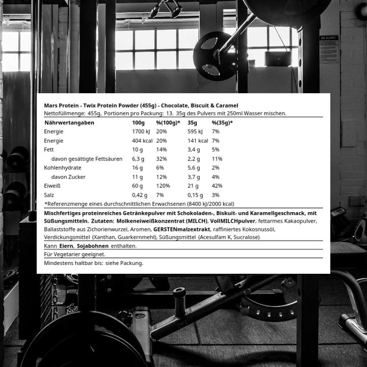 Actual product image Mars Protein Twix Protein Powder (455 g, 1 x, Caramel, Chocolate, Cracker)