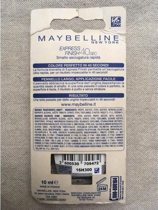 Actual product image Maybelline New York Maybelline Express Finish 40' Nail Polish No. 850 10ml (Khaki green, Colour paint)