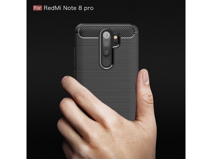 Actual product image Screenguard Xiaomi Redmi Note 8 Pro Cover Carbon Brushed Soft TPU (Xiaomi Redmi Note 8 Pro)