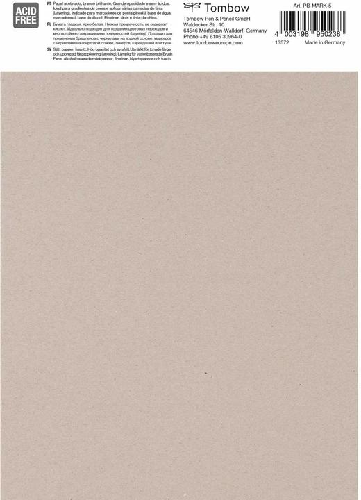 Actual product image Tombow Drawing pad Bristol A5 25 sheets (A5, Plain)