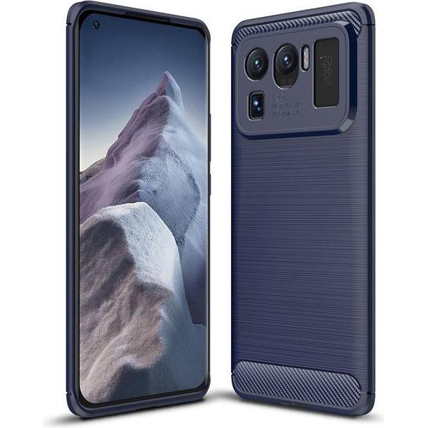 MU Style Carbon Fiber TPU Softcase Series (Xiaomi Mi 11 Ultra), Smartphone Hülle, Blau