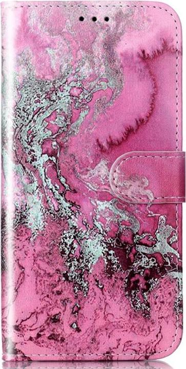 Produktbild Cover-Discount Leder Etui Hülle Marble weiss (Samsung Galaxy S24+)