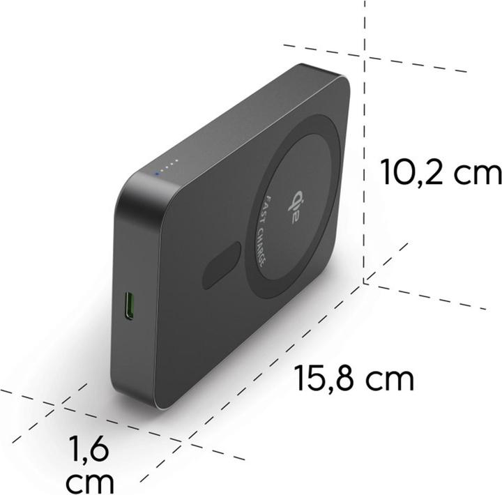 Image du produit Hama Qi2 Wireless Power Pack, 10000mAh, induktiv Laden, Anthrazit (10000 mAh)