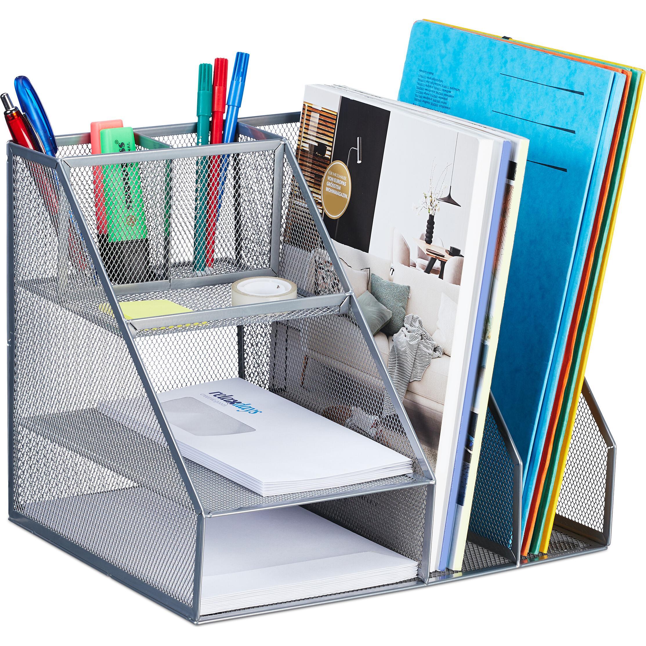 Relaxdays, Schreibtisch Accessoire, Schreibtischorganizer