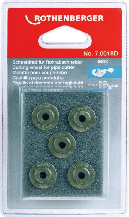 Actual product image Rothenberger Cutting wheel f. TC 30, Inox, 5 pcs. (Replacement blade)