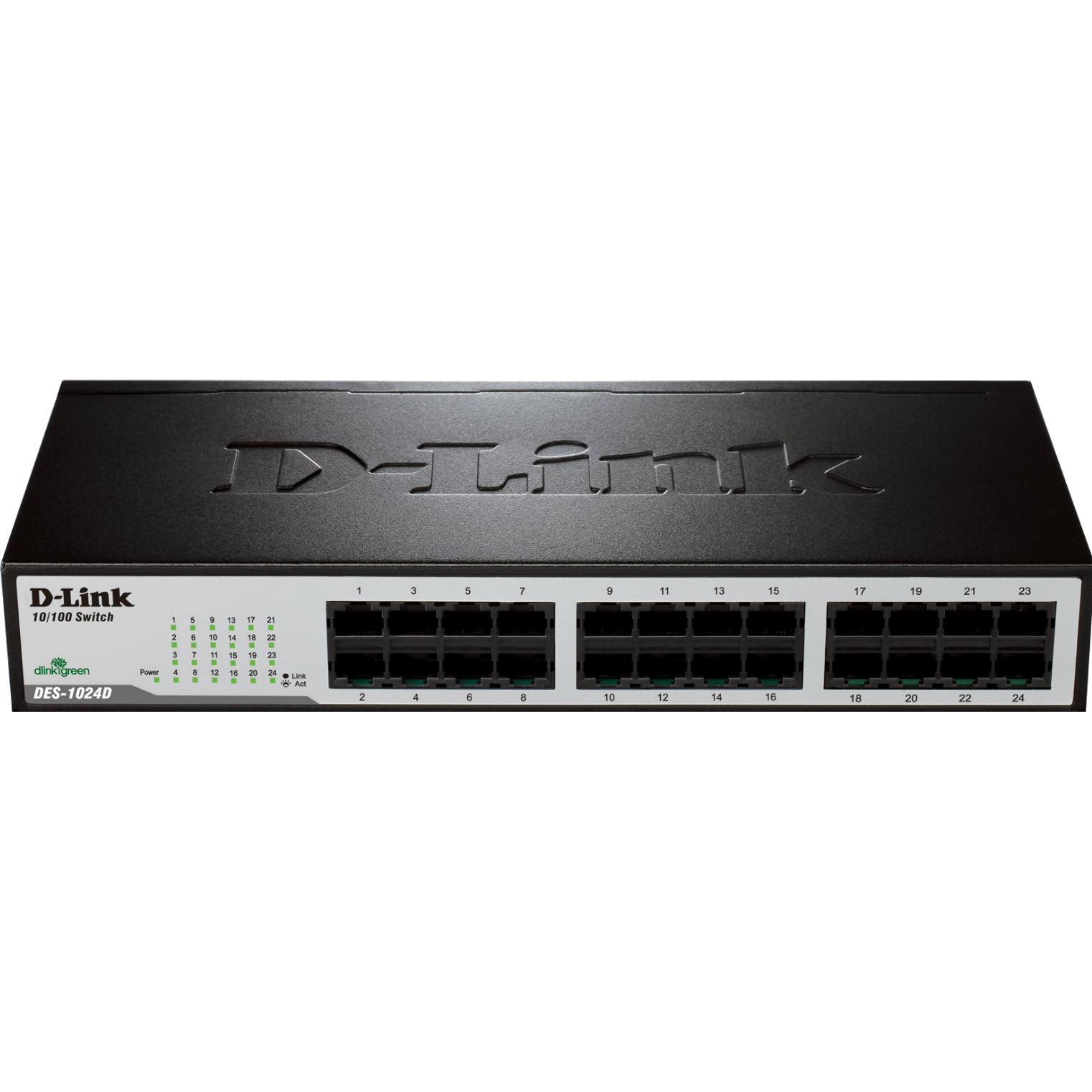 Thumbnail - D-Link Des-1024d (24 Ports), Netzwerk Switch, Schwarz