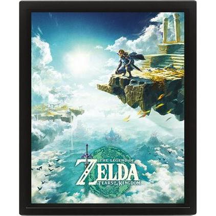 Pyramid The Legend of Zelda TOTK Cornice 3D: Hyrule Skies 26x20cm, Weiteres Gaming Zubehör