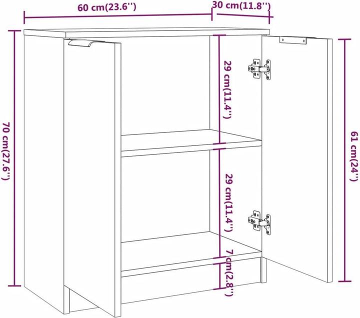 Image du produit vidaXL Sideboard (60 x 30 x 70 cm)