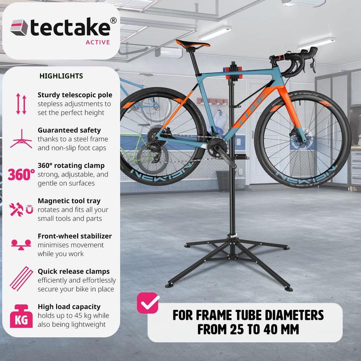 Actual product image tectake Bicycle mounting stand