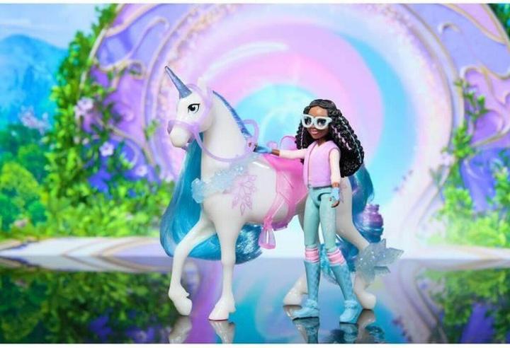 Actual product image Unicorn Academy Layla and unicorn Glacier (with real mane and tail and brush)