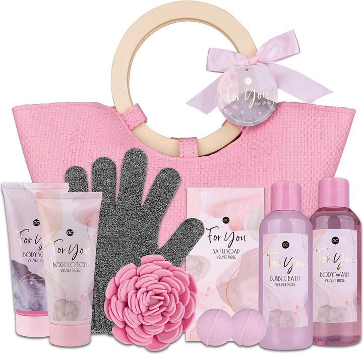 Immagine prodotto Accentra Badeset PINK ROSE in Handtasche (Set per la cura dei capelli)