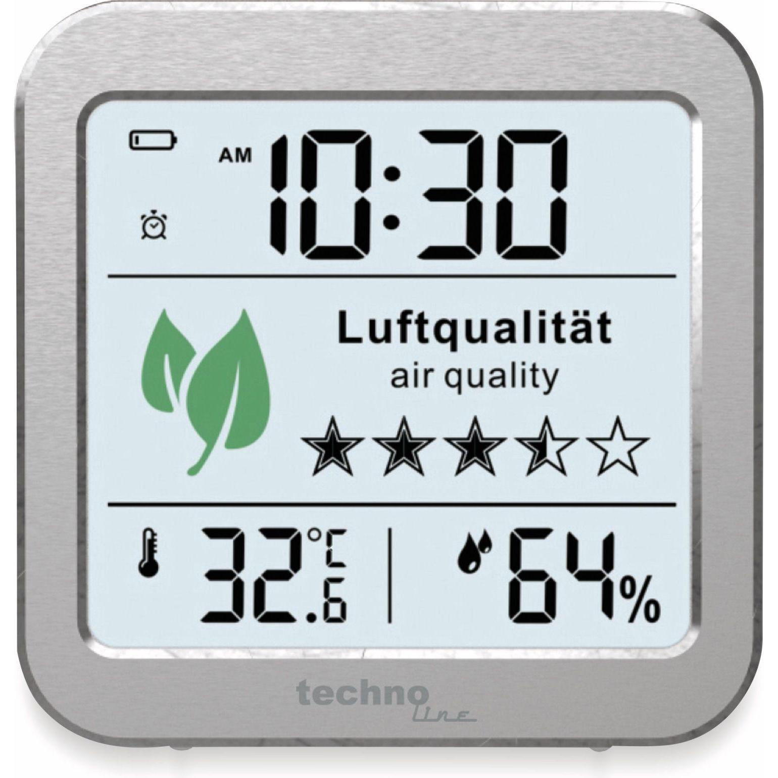 Technoline WL 1020, Thermometer + Hygrometer, Silber
