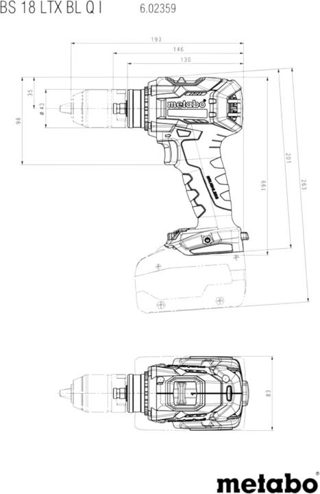 Image du produit Metabo BS18LTXBLQI (Fonctionnement sur batterie)