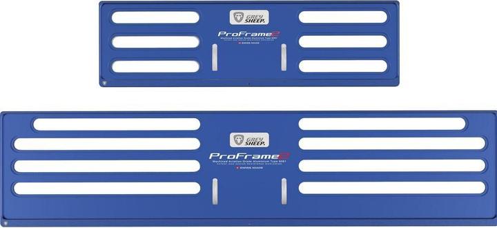 Actual product image Grey Sheep Kennzeichenhalterset ProFrame 2, KFZ-lang, Deep Sea Blue (Long format)