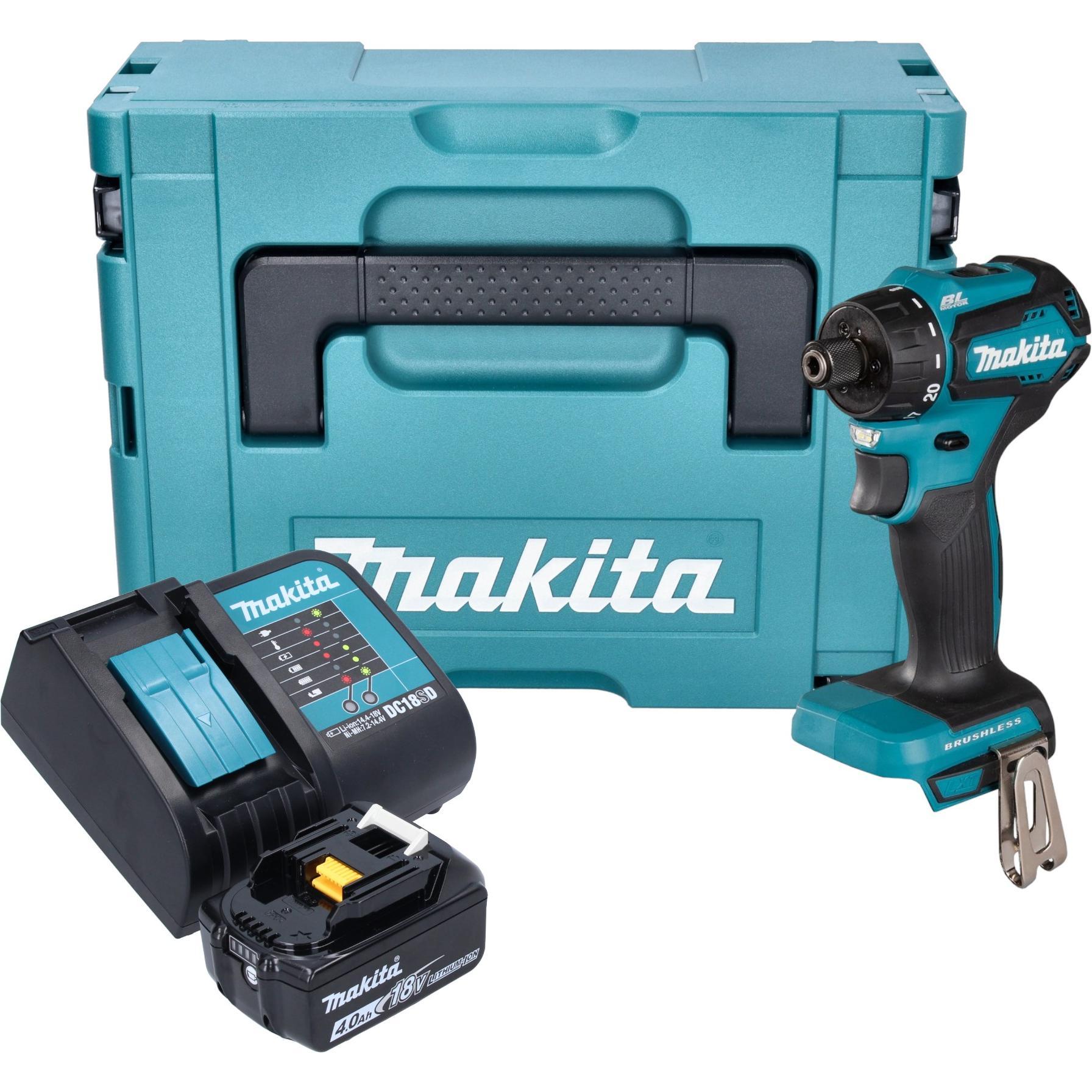 Thumbnail - Makita, Bohrmaschine + Akkuschrauber, DDF 083 SM1J Akku Bohrschrauber 18 V 40 Nm 1/4" Brushless + 1x Akku 4,0 Ah + Ladeg...