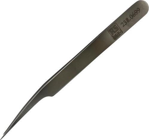 Actual product image RS PRO 5ASA Austenitic steel tweezers, 115 mm, tip fine antimagnetic