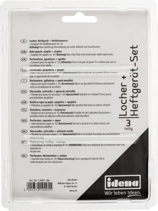 Produktbild Idena Locher & Heftgerät hellblau Piraten