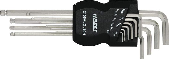 Actual product image HAZET 2105Alg/10H Hex key L-wrench set