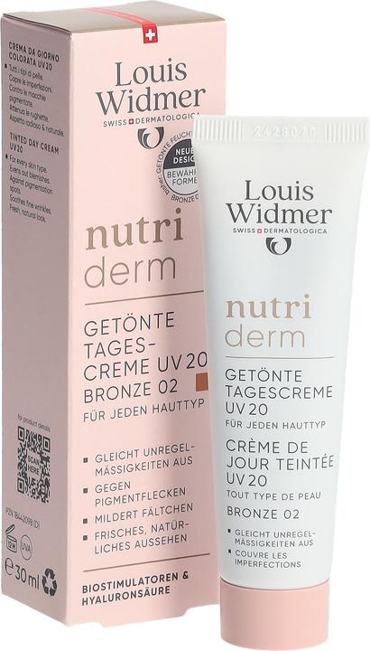 Image du produit Widmer Louis Nutriderm Tagescreme getönt UV20 bronze 02 parfumiert 30 ml (30 ml, Crème de jour teintée, SPF 20)