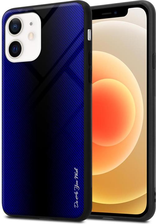 Actual product image Cadorabo TPU Striped Glass Cover (Apple iPhone 12 mini)