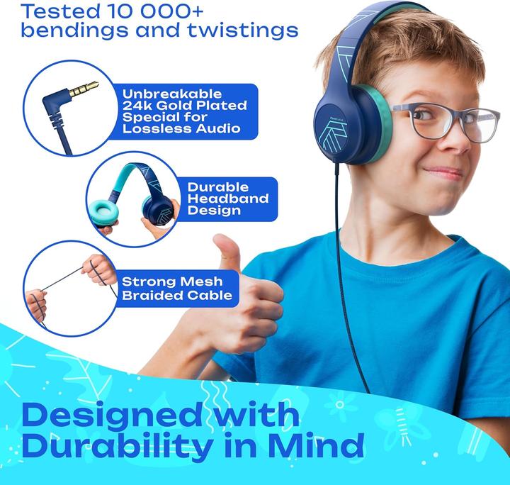 Immagine prodotto PowerLocus PLED Kinderkopfhörer kabelgebunden blau