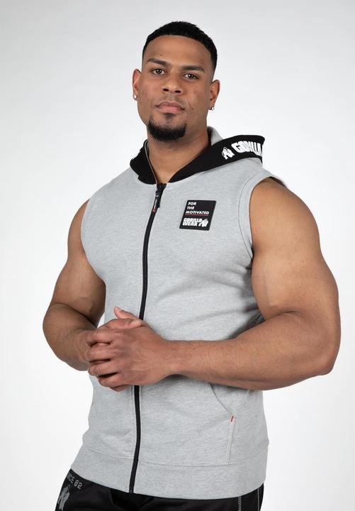Immagine prodotto Gorilla Wear Canotta con cappuccio Milwaukee Zip - Grigio (XL)