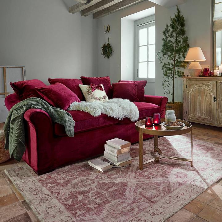 Produktbild Loberon Teppich Mirellis bordeaux (140 x 200 cm)