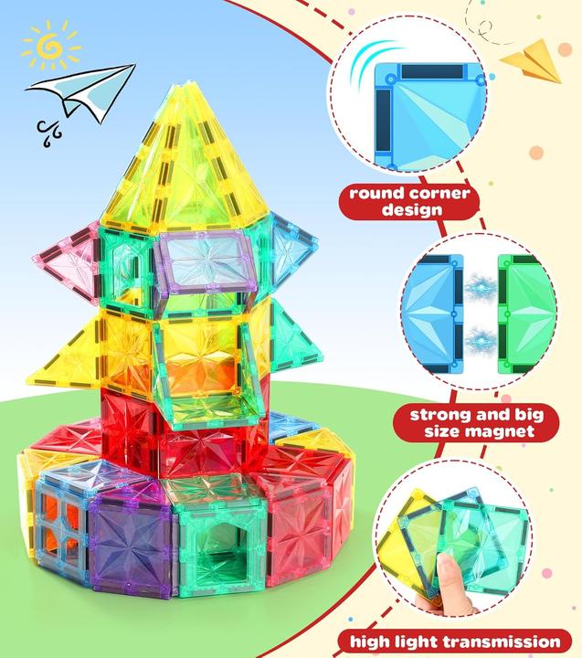 Image du produit Cooljoy 65-teiliges magnetisches Bausteine Set