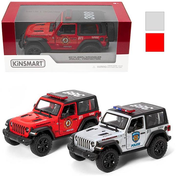 Kinsmart Jeep Wrangler Polizeiwache 1:34