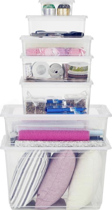 Immagine prodotto HomeZone Multibox 18L con coperchio Bea (39 x 33,5 x 18 cm, 18 l)