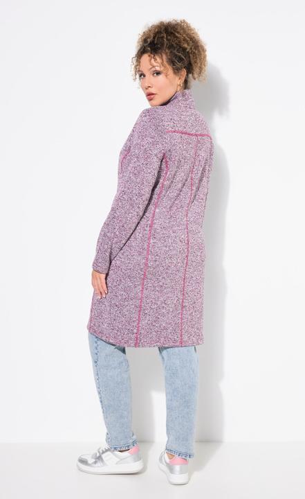 Produktbild Ulla Popken Strickfleecejacke, Stehkragen, längerer Schnitt, Zipptaschen (42, 44)