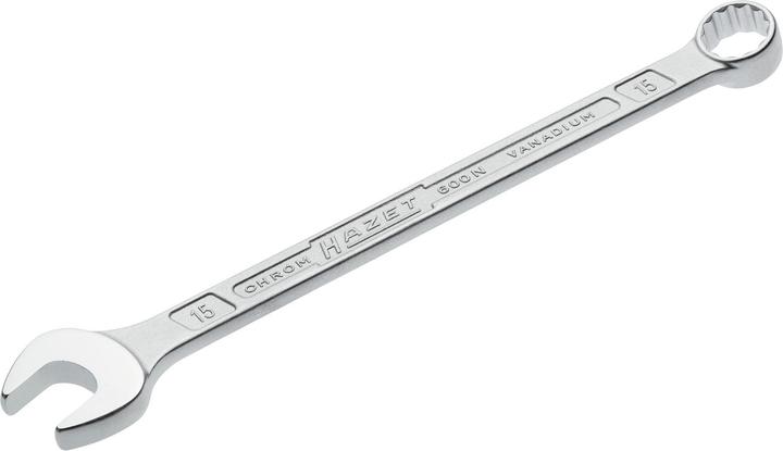 Image du produit HAZET Clé mixte 600N-15 ∙ Profil Traction à 12 pans extérieurs ∙ 15 mm (15 mm)