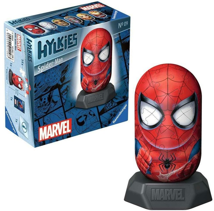 Produktbild Ravensburger Hylkies: Die neue Sammelfigurenreihe zum selbst zusammenbauen. Figur #09 - Spiderman - (54 Teile)