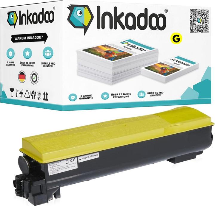 Immagine prodotto Inkadoo Toner Compatibile con il toner Kyocera/Mita 1T02HGAEU0 / TK-570Y, Giallo (Y)