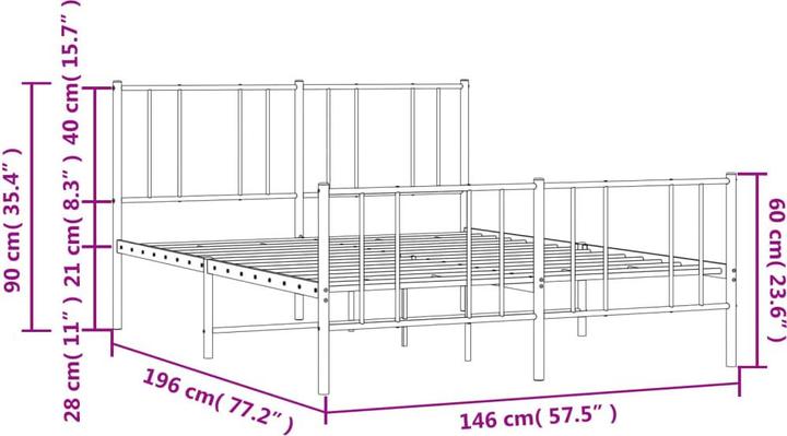 Image du produit vidaXL Bettgestell (140 x 190 cm)