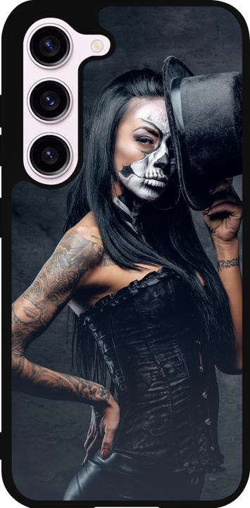 Image du produit PhoneLook Coque Silicone rigide noir Halloween 22 Tattooed Girl (Samsung Galaxy S23)