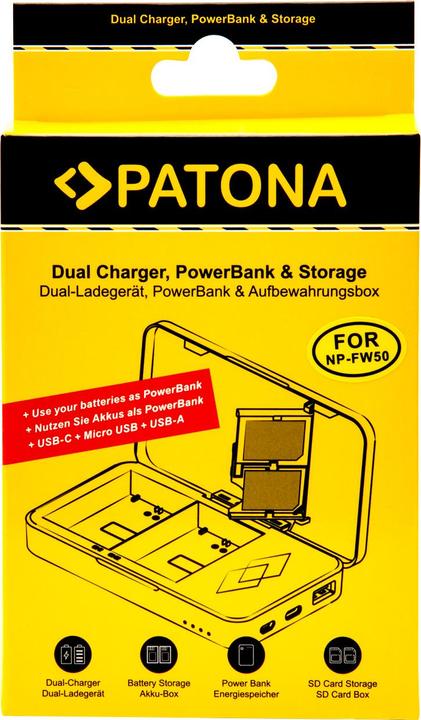 Produktbild Patona Dual Ladegerät NP-FW50 Powerbank (Kamera Akku Ladegerät)