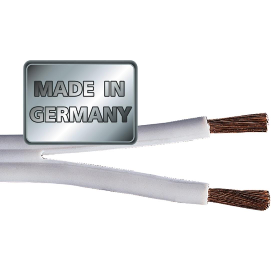 Hama Acustico 2x 0,75mm² (0.75 mm².), Cavo per altoparlanti, Bianco