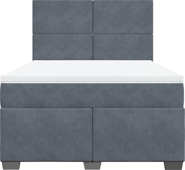 Produktbild vidaXL Bo x springbett mit Matratze 140 x 200 cm Samt (140 x 200 cm)